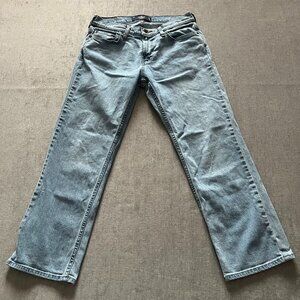 Hollister Epic Flex Straight Jeans Men 30x28 Light Blue Denim Medium Wash Casual